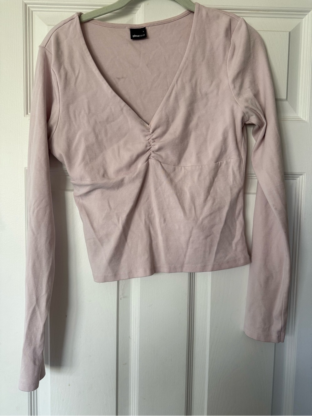 Scandi style Long Sleeve Top - Light Pink